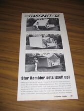 Usado, 1965 Impressão Anúncio Estrela Rambler Tenda Camper Trailers Starcraft Goshen, IN comprar usado  Enviando para Brazil
