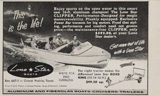 1956 Impressão Ad Lone Star Clipper 16 pés barcos de alumínio e reboques Road King, usado comprar usado  Enviando para Brazil