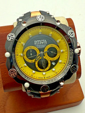 Invicta Reserve 1525 Venom cronógrafo 51mm mostrador amarelo fabricado na Suíça ⚡ nova bateria comprar usado  Enviando para Brazil