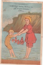 Máquina de costura doméstica mãe e filha na praia Chicago Vict Card c1880s comprar usado  Enviando para Brazil