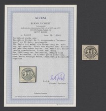 SELO RARO BRASIL 1843 90r BULLS EYE CLÁSSICO GENUÍNO, BOM COM CERTIFICADO Sc #3 Mi #3, usado comprar usado  Enviando para Brazil