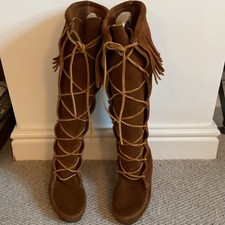 Suede moccasin tall for sale  CHARD
