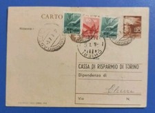 1947 intero postale usato  Solopaca