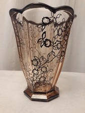 Vase rose godrons d'occasion  Veneux-les-Sablons
