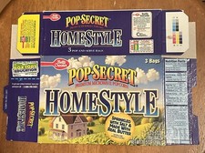 CAIXA DE PIPOCA VINTAGE 1997 GENERAL MILLS BETTY CROCKER POP-SECRET HOMESTYLE VAZIA comprar usado  Enviando para Brazil