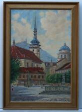 Hugo Gatscher - Street Scene, Probably German City, Signed H. Gatscher Uffenheim na sprzedaż  PL