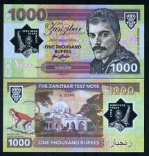 Zanzibar 1000 rúpias 2019 ensaio privado polímero de janela transparente - Freddie Mercury F comprar usado  Enviando para Brazil