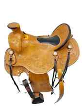 Selle Western Horse Saddle 15" Wade Tree Tooled Leather Saddle with Tack Set. segunda mano  Embacar hacia Mexico