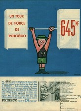 Publicité ancienne frigeco d'occasion  France