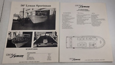 Folheto de vendas vintage 1989 CBC Lyman Boats 30' equipamento padrão esportivo comprar usado  Enviando para Brazil