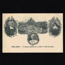 Cpa Vatican / Anno Santo / S. Giovanni Battista de la Salle e S. Rita da Cascia comprar usado  Enviando para Brazil