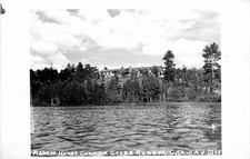 Cartão postal 1940 Canada Creek Michigan Onaway Ranch House ocupação RPPC 25-5529 comprar usado  Enviando para Brazil