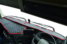  TAPETE PAINEL COURO ECOLÓGICO FIT VOLVO FH 5 2021 + [PRETO - ACABAMENTO VERMELHO] comprar usado  Enviando para Brazil