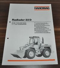1991 Hanomag Ładowarka kołowa 22D Ładowarka kołowa Brochure Prospekt na sprzedaż  PL