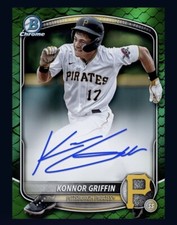 2025 Bowman Chrome autógrafo reptiliano RC-KONNOR GRIFFIN (cartão digital colorido Topps comprar usado  Enviando para Brazil