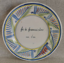 Originale assiette dicton d'occasion  Monnaie