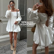 VESTIDO ZARA WOMAN SS25 branco ostra ZW COLLECTION FLOUNCED 3312/216/251 comprar usado  Enviando para Brazil