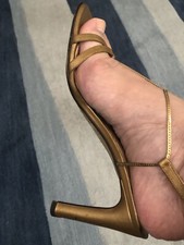 Gold sandals women for sale  Malibu