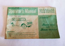 Scout operators manual for sale  Omaha
