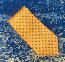 Gravata Brooks Brothers laranja pêssego azul amarelo joaninhas insetos seda EUA comprar usado  Enviando para Brazil