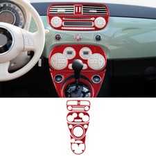 29 peças ajuste 2012-2015 Fiat 500 interior de fibra de carbono vermelho kit completo acabamento de capa comprar usado  Enviando para Brazil