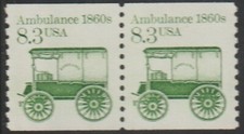 Scott# 2128 - 1985-87 Transportation Series - 8,3 centavos par de bobinas de ambulância (E), usado comprar usado  Enviando para Brazil