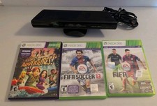 Usado, Sensor de câmera Kinect original do fabricante Microsoft Xbox 360 1414 com pacote com 3 jogos comprar usado  Enviando para Brazil