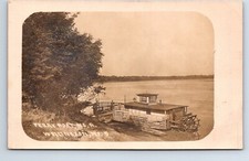 Cartão postal foto real RPPC Missouri Wellington balsa roda de remo barco a vapor comprar usado  Enviando para Brazil