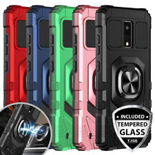 Capa suporte magnético anel armadura + vidro temperado para telefone BLU View 4 B135DL comprar usado  Enviando para Brazil