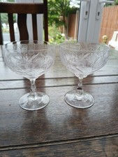 Vintage etched glass for sale  WOLVERHAMPTON