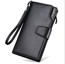 Masculino Casual De Couro Longa Carteira Clutch Bolsa Sacola ID do Titular do cartão de crédito duas dobras comprar usado  Enviando para Brazil