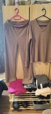 Brown ribbed knit for sale  LINCOLN