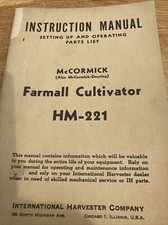 Mccormick hm221 early for sale  HITCHIN