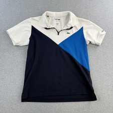 Camisa polo masculina Lacoste esporte juvenil 16 azul branca marinha manga curta zíper comprar usado  Enviando para Brazil