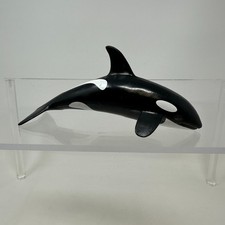 Estatueta de brinquedo Battat Orca Killer Whale preto branco vida selvagem animal 5,5", usado comprar usado  Enviando para Brazil