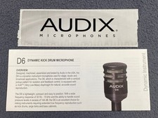 Audix dynamic microphone for sale  Yakima