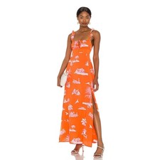 AGUA BENDITA x REVOLVE Menina Laranja La Plage Tropical Maxi Vestido Resort Tamanho P comprar usado AGUA BENDITA x REVOLVE Menina Laranja La Plage Tropical Maxi Vestido Resort Tamanho P comprar usado  Enviando para Brazil