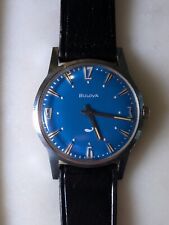 Raro Vintage 1970 Bulova Branco Baleia Mostrador Azul Sea King Relógio  comprar usado  Enviando para Brazil