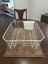 Bandeja de escorredor de metal revestida para louça Rubbermaid copo de utensílios branco 2 peças comprar usado  Enviando para Brazil