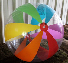 BOLA DE PRAIA INFLÁVEL VINTAGE 42" PLAY DAY See-Thru 12 painéis WALMART 2014 USADA, usado comprar usado  Enviando para Brazil