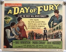 CARTÕES DE LOBBY ORIGINAIS - A DAY OF FURY - 1956 - conjunto de 8 - Dale Robertson, março... comprar usado  Enviando para Brazil