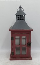 Castiçal decorativo vintage de madeira Siena lanterna vermelha comprar usado  Enviando para Brazil