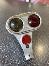 Antiga lanterna traseira vermelha dupla de alumínio para bicicleta feixe duplo King Mfg Co Union City Ind comprar usado  Enviando para Brazil