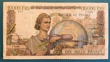 Billet 10000 francs d'occasion  Paris XVII