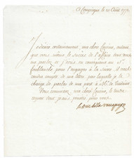 Lettre autographe duc d'occasion  Port-en-Bessin-Huppain