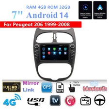 Rádio estéreo para carro GPS navegação Wi-Fi para Peugeot 206 1999-2008 7"" Android 14 4GB+32GB comprar usado Rádio estéreo para carro GPS navegação Wi-Fi para Peugeot 206 1999-2008 7"" Android 14 4GB+32GB comprar usado  Enviando para Brazil
