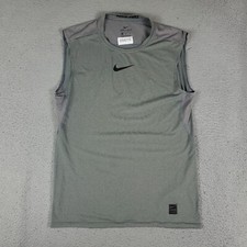 Camiseta Nike Masculina Tamanho Médio Cinza Pro Swoosh Muscle Gym Work Out comprar usado  Enviando para Brazil