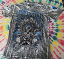 Affliction shirt grey for sale  Leland