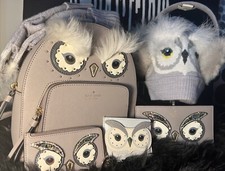 Mochila Kate Spade Coruja Tomi, Luvas, Carteira e Protetores auriculares, Chaveiro, Cc. Lote, usado comprar usado  Enviando para Brazil