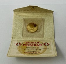 Moeda de ouro 1970 Fujairah 25 Riyals Richard M. Nixon: com estojo macio original. comprar usado  Enviando para Brazil